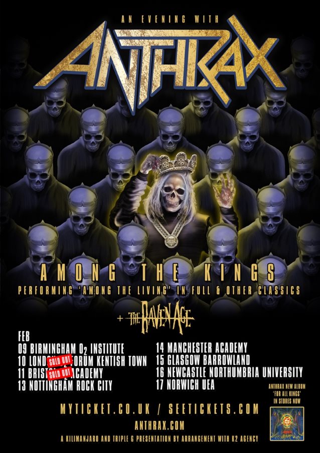 ANTHRAX Tonight's Concert In Glasgow To Be Filmed For DVD